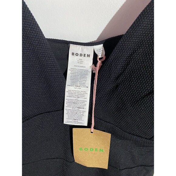 Boden Swimsuit 16-18 Black Arezzo V-neck Panel One Piece Resort Beach Vacation - Picture 7 of 16